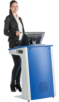 TecPodium lite av podium for lecture halls, boardroom, classroom training facilties all in one